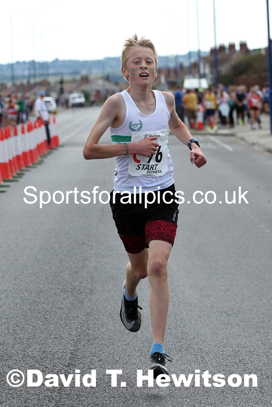 Boys under-15s 2021 Northern 6 and 4 Stage and Young Athletes Road Relays, Redcar. Photo: David T. Hewitson/Sports for All Pics